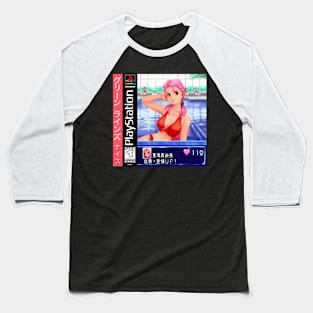 vaporwave anime aesthetic retro video games Baseball T-Shirt